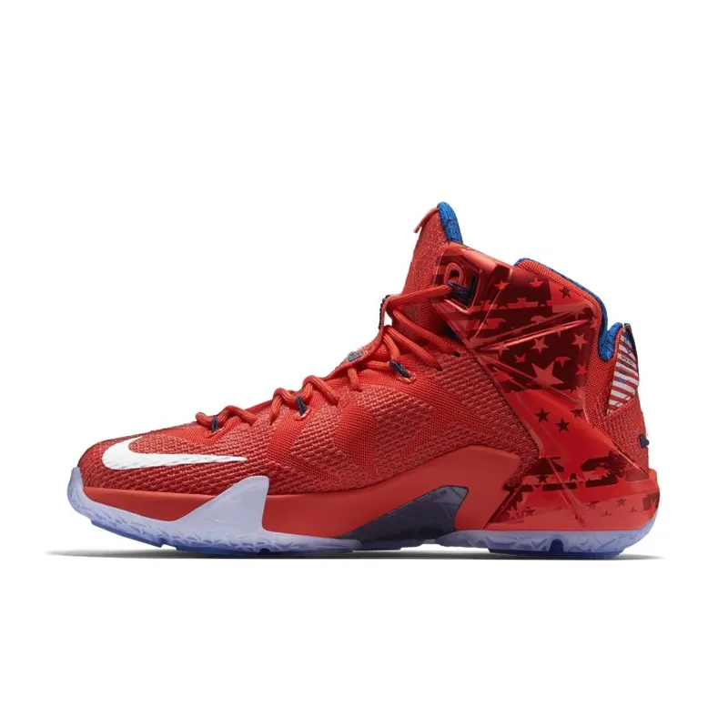 Nike LeBron 12 Independence Day University Red/White-Gym Red-Obsidian (684593-616)