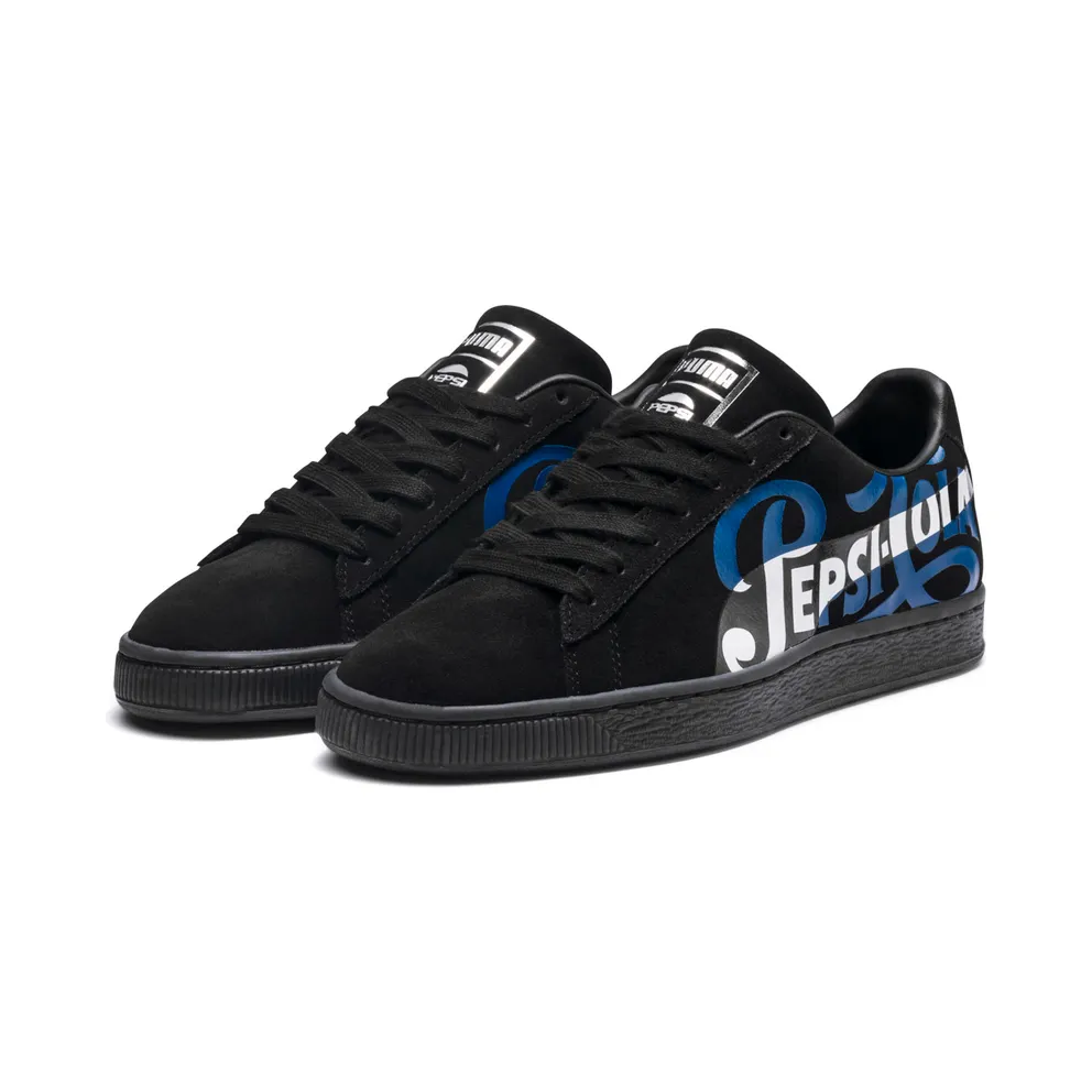 Puma Suede Pepsi Black Puma Black/Silver (366332-02)
