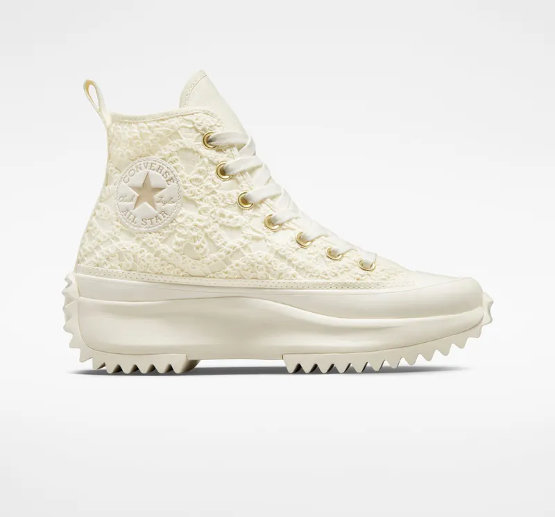 Converse Run Star Hike Platform Daisy Cord Egret/egret/light Gold
