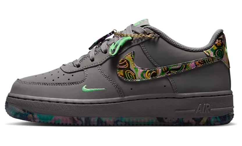 Nike Air Force 1 Pencil Point / Multi-Color / Illusion Green / Dark Raisin / Glacier Blue / Metallic Gold (IO0318-001)