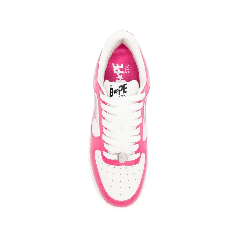 A Bathing Ape Bape Sta Patent-leather “Pink/White” (001FWM301301M PINK)