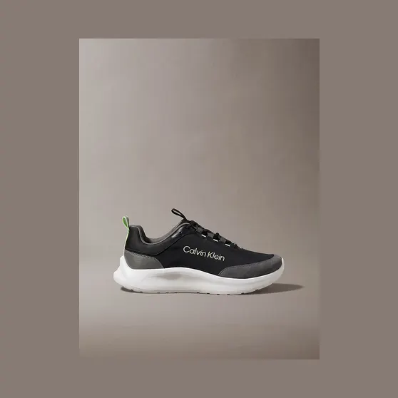 Calvin Klein Ck Curve – Lichtgewicht Hardloopsneakers “BLACK/GRANITE GRAY/WHITE GREEN” (HM0HM0234201G)