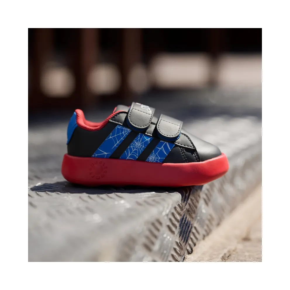 Adidas adidas x Marvel Spider-Man Grand Court Kids Core Black / Bright Blue / Pure Ruby (JQ7828)
