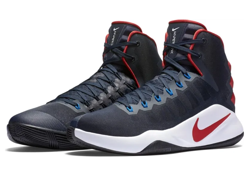 Nike Hyperdunk 2016 ‘USA’ Dark Obsidian/Dark Obsidian-Bright Crimson (844359-446)