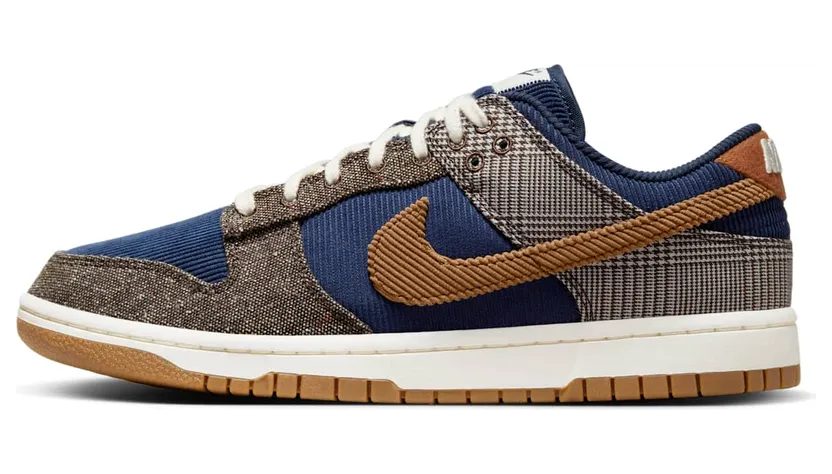 Nike Dunk Low Premium “Tweed & Corduroy / Midnight Navy” (FQ8746-410)