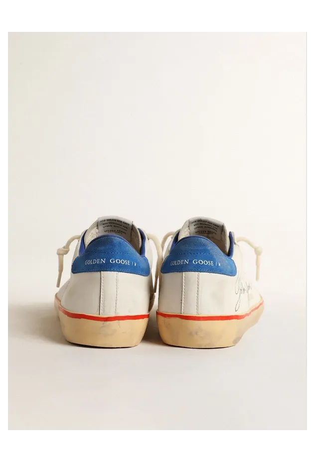 Golden Goose Men’S Super-Star With Perforated Star And Blue Suede Heel Tab (GMF00105.F004580.10419) (4)