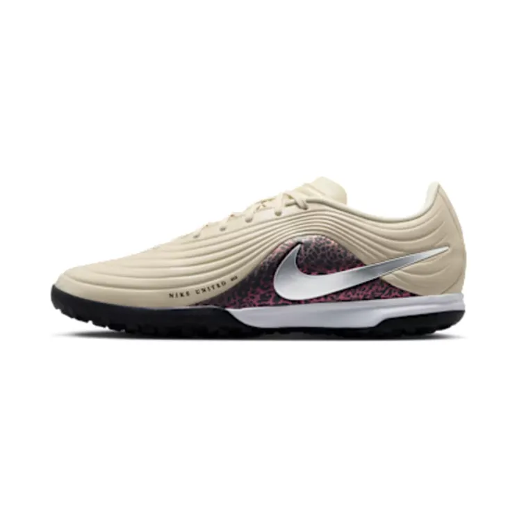 Nike United Tiempo Maestro Academy Turf Low-Top “Fossil / Burgundy Crush / Metallic Silver” (IO8462-201)