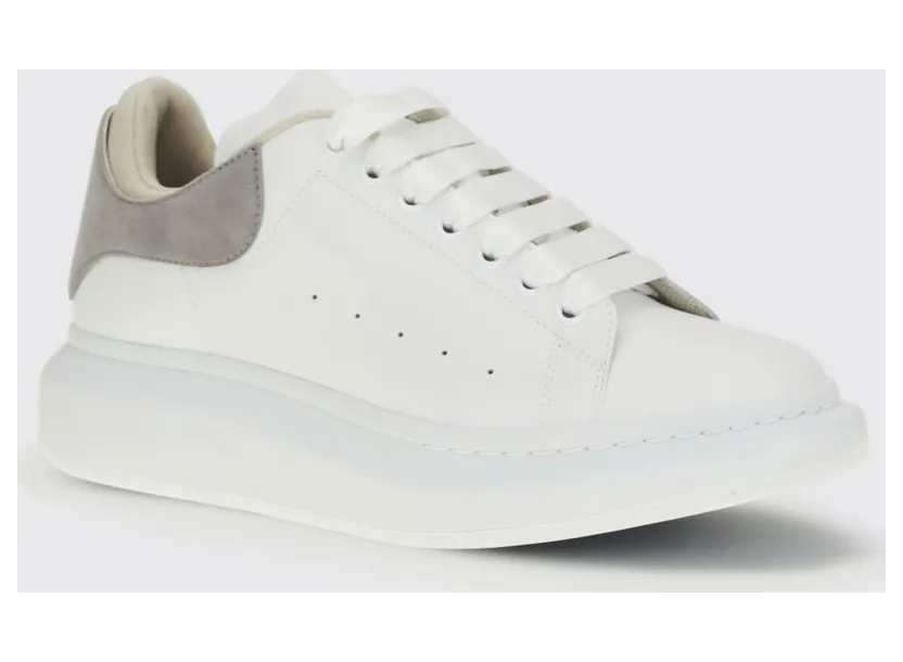 Mcqueen Oversize Leather Sneakers White (705060WIAKP9333)
