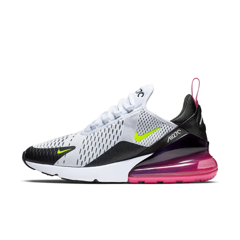 Nike Air Max 270 White Black Fuchsia Volt White/Black-Laser Fuchsia-Volt (AH8050-109)