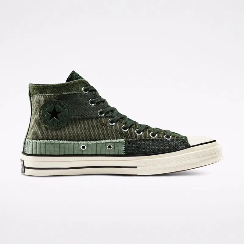 Converse Mono Patchwork Chuck 70 High Top Forest Egret Forest/Egret/Black (167138C)