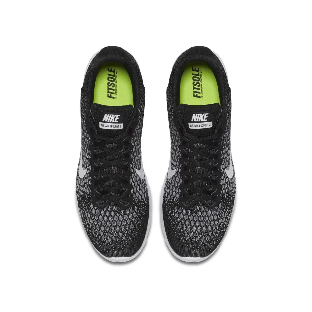 Nike Air Max Sequent 2 “Black / Dark Grey / Wolf Grey / White” (852461-005)