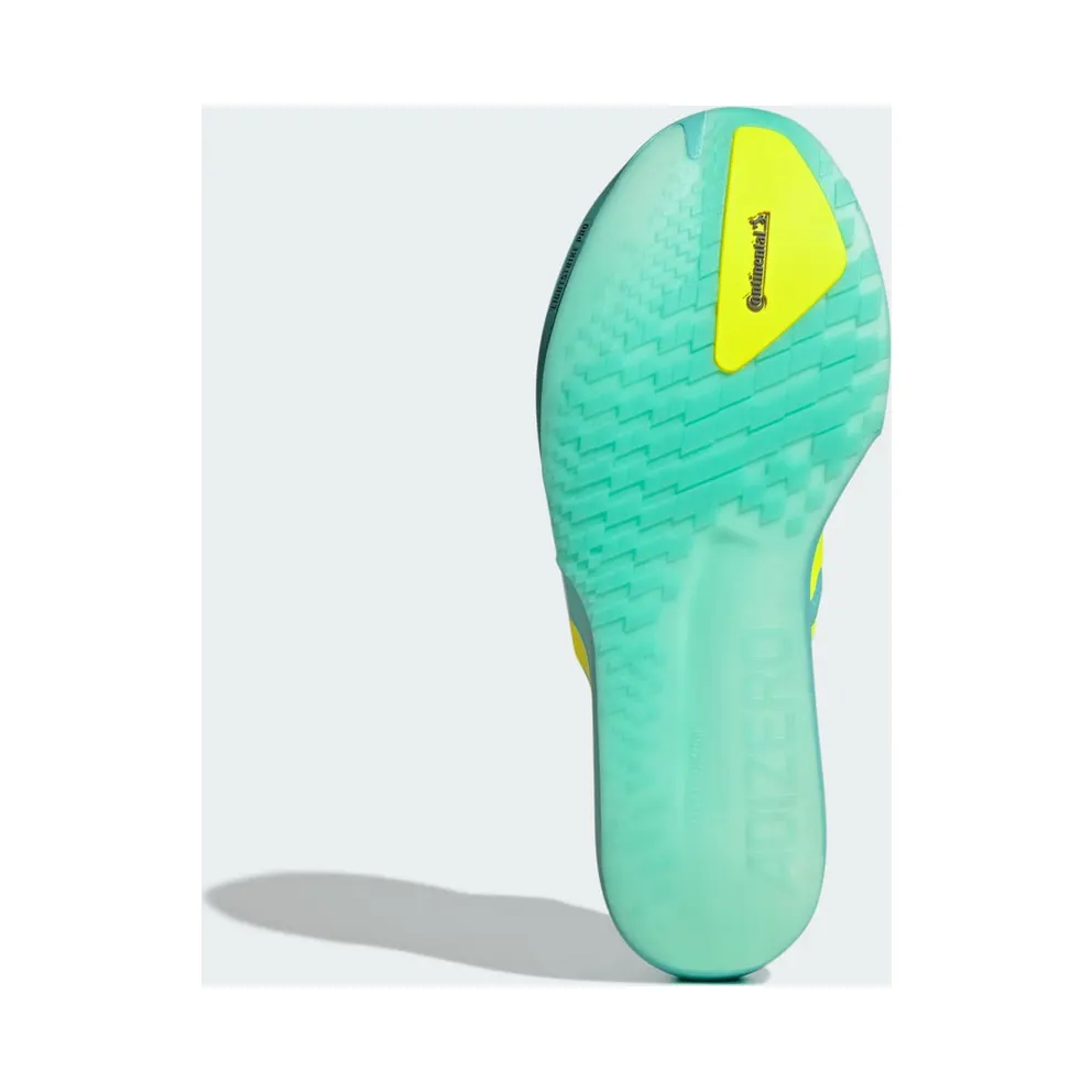 Adidas Adizero Adios 9 Running Shoes Flash Aqua / Lucid Lemon / Zero Metalic (JH5243)