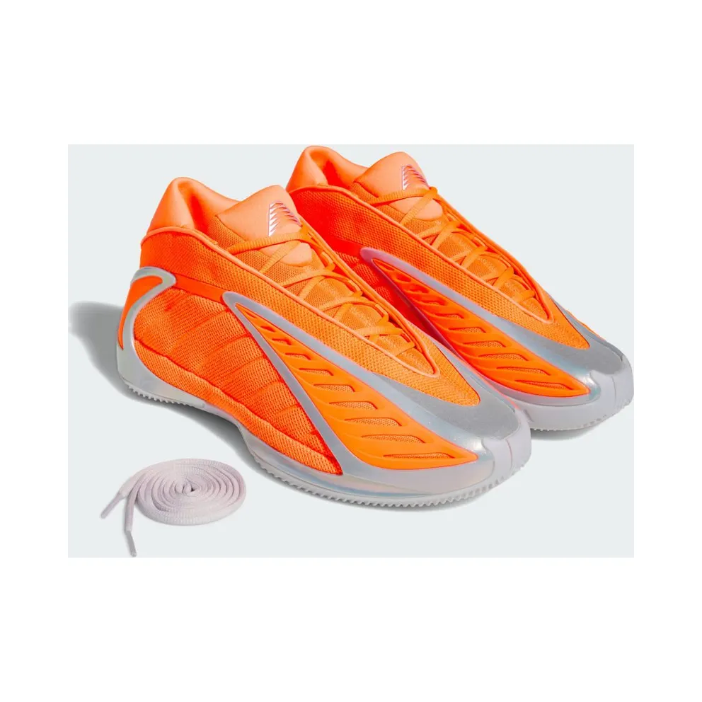 Adidas Anthony Edwards 2 Shoes Lucid Orange / Silver Metallic / Grey One (KK1390)