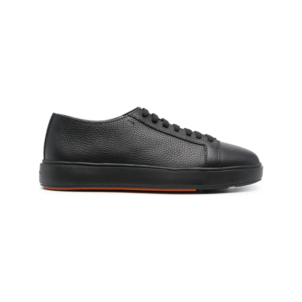 Santoni Leather Low-top “Black” (MBCD21571NEAN MMDN01)