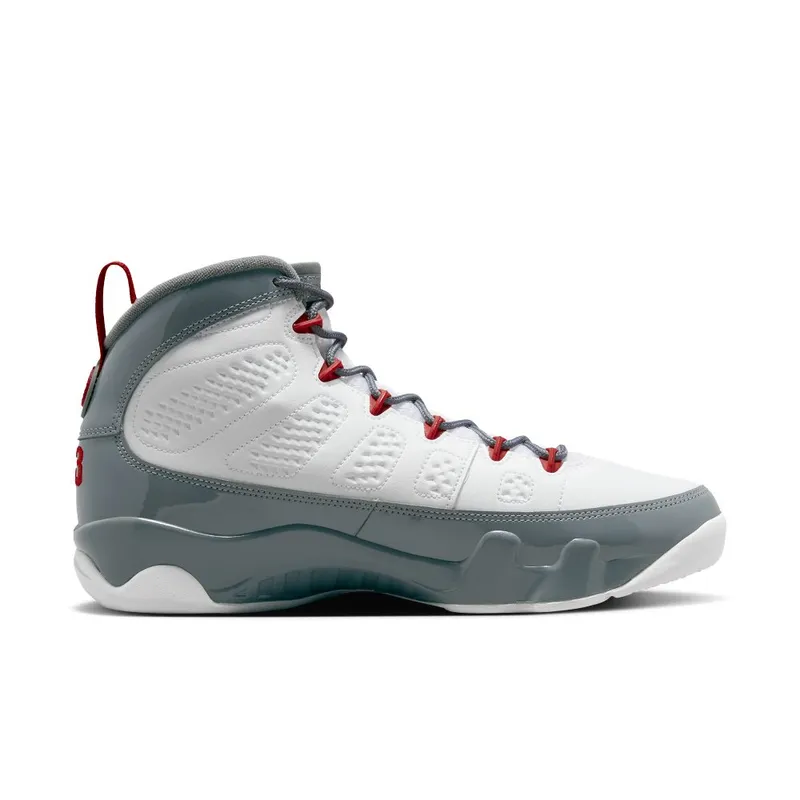Air Jordan 9 Retro White/Cool Grey/Fire Red (CT8019-162)