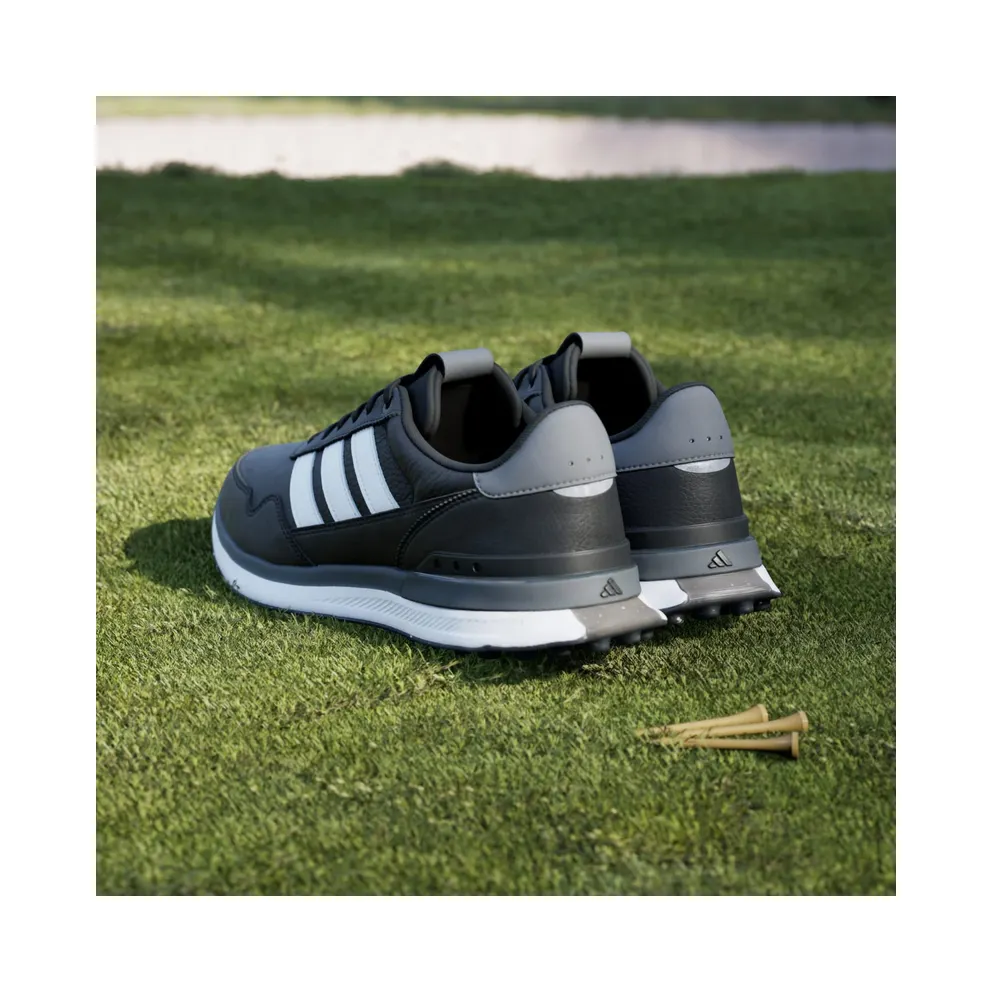 adidas S2G 26 Leather Spikeless Golf Black White Grey Four (JQ9315)