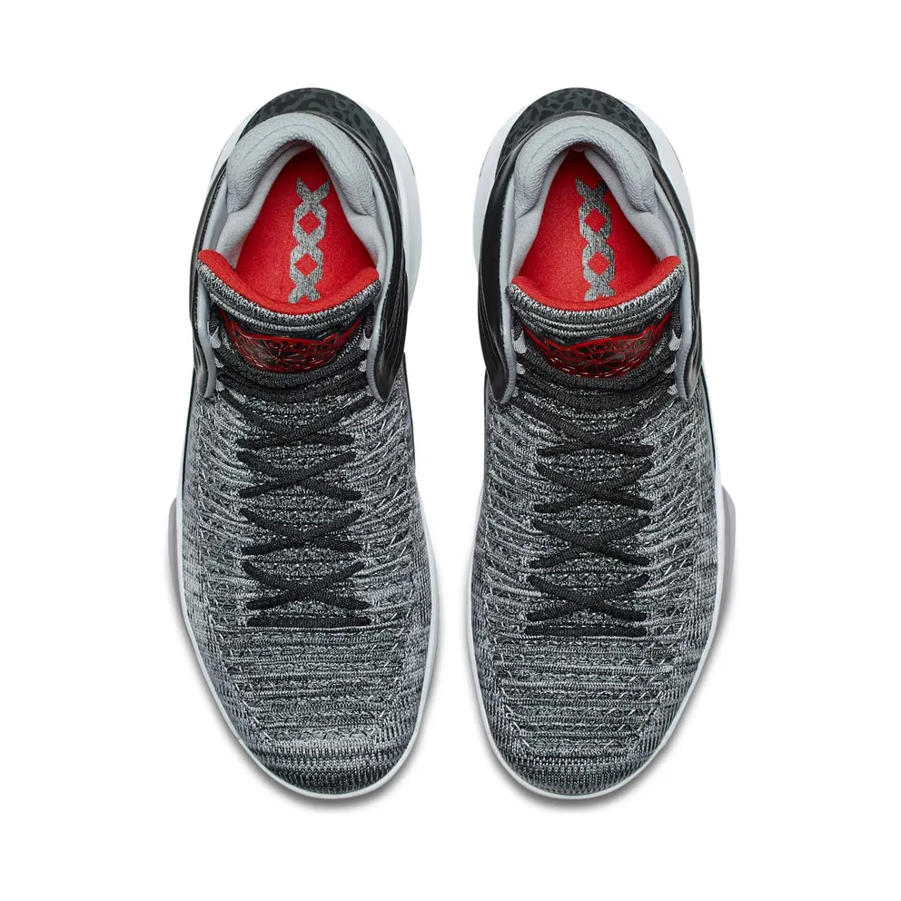 Jordan XXXII Black Cement Black/University Red-White-Wolf Grey (AA1253-002)