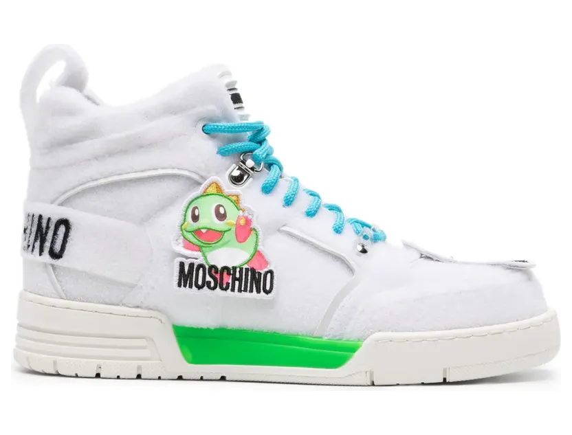 Moschino High-Top-Sneakers mit Applikation – Weiß (B60818265)