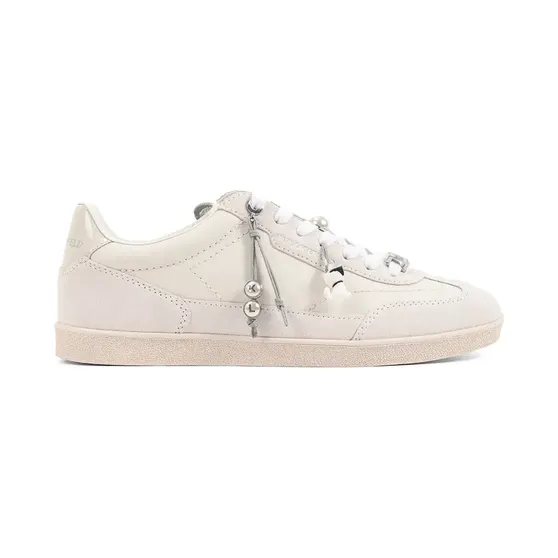 Karl Lagerfeld Sneakers verfraaid met bedels en vlakken – Beige (KL63821)
