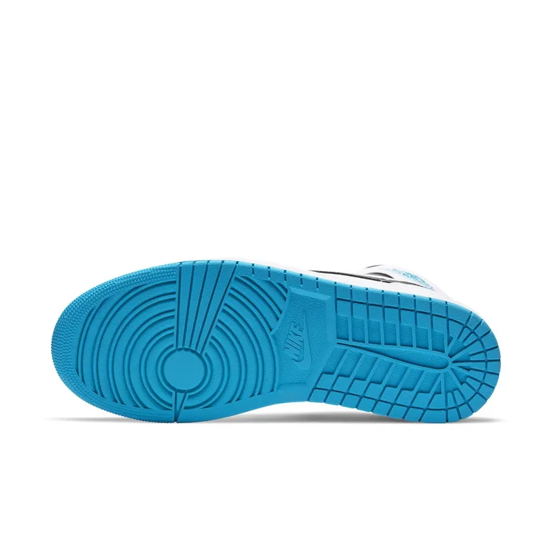Jordan 1 Mid Laser Blue White/Laser Blue-Black (554724-141)