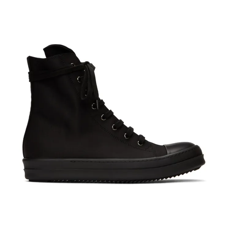 Rick Owens Drkshdw Black Wax High-Top Sneakers (DU20F1800 CNP)