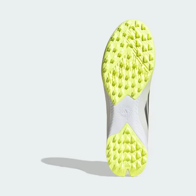 adidas F50 Sparkfusion League Mid Cut Turf Football Shoes Womens “Cloud White / Iron Metallic / Hi-Res Yellow” (JR9004)