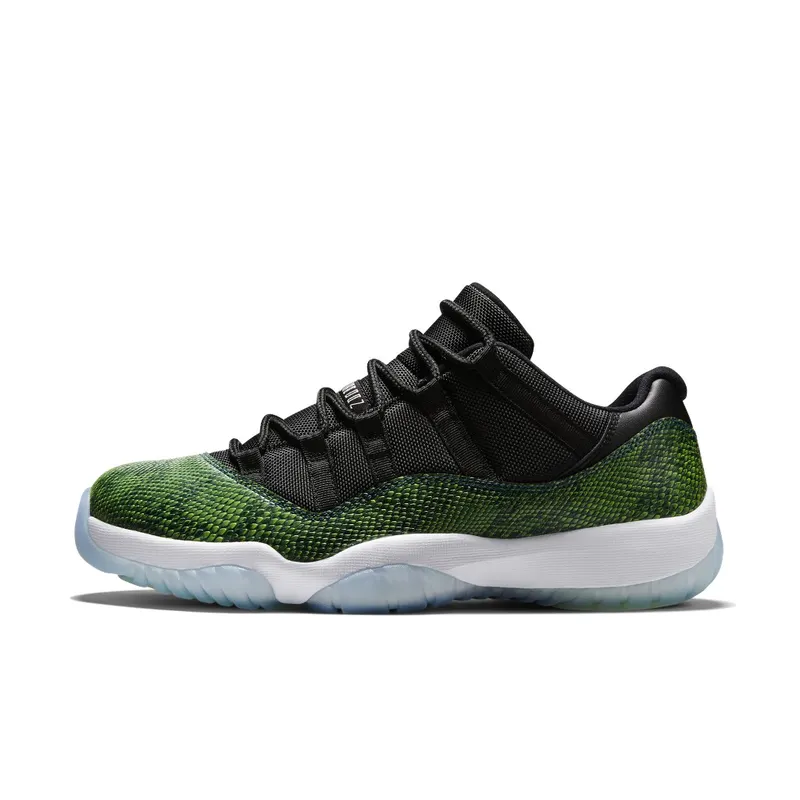 Air Jordan Nike AJ XI 11 Retro Low Green Snakeskin (528895-033)