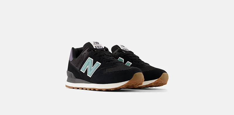 New Balance 574 Black Faded Teal Dark Mercury (WL574RA)