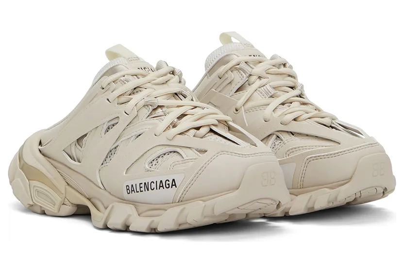 Balenciaga Beige Track Mules (653813 W3DA3) (4)