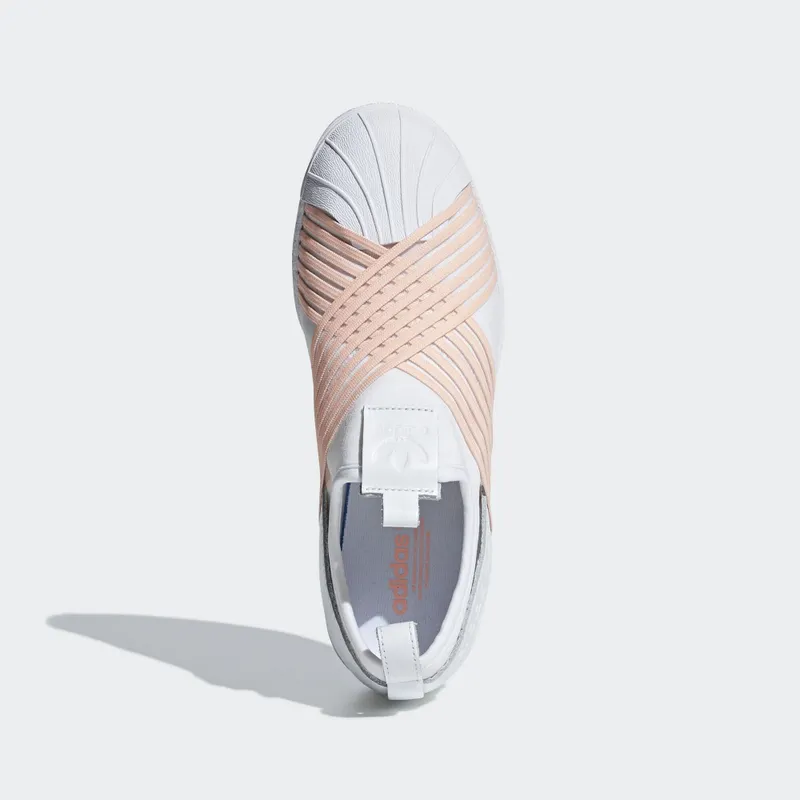 adidas Superstar Slip on White Orange (W) Footwear White/Clear Orange (D96704)