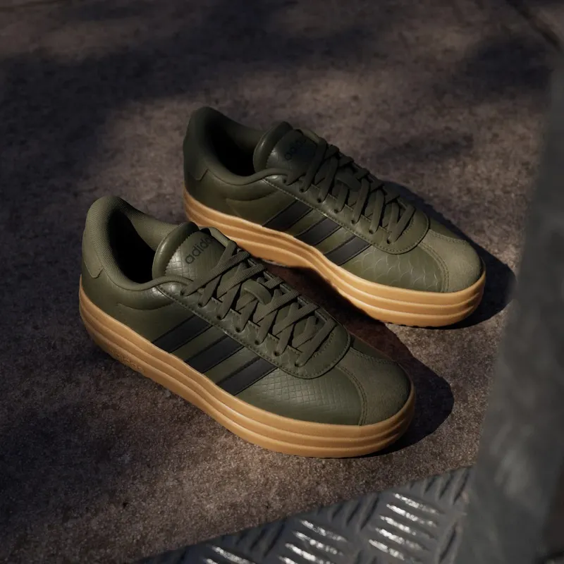 Adidas VL COURT BOLD-Shoes Olive Strata / Core Black / Gum (IH9138)