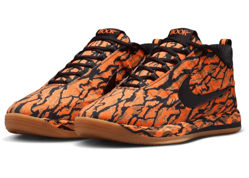 Nike Book 2 – Tiger Camo – “Black / Total Orange / Flax” (IM4669-001)