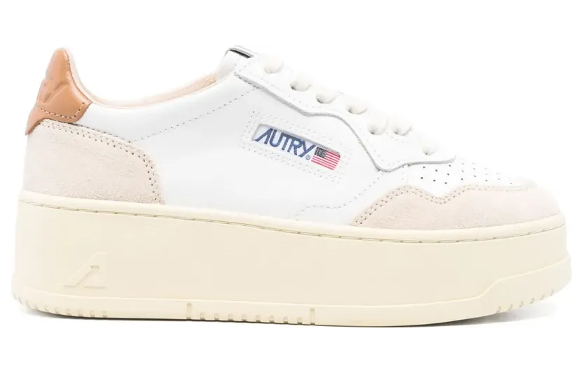 Autry Sneakers mit Wildledereinsätzen – Weiß (PTLWLS02)