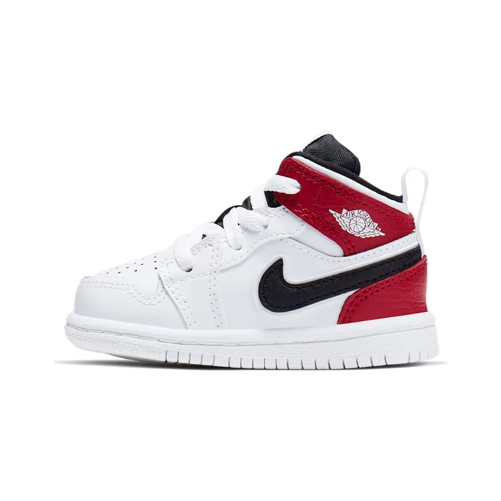 Jordan 1 Mid White Black Gym Red (TD) White/Black-Gym Red (640735-116)