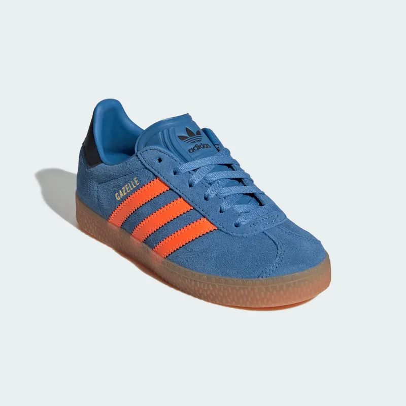 Adidas Gazelle Shoes Kids Focus Blue / Solar Orange / Core Black (JP7129)