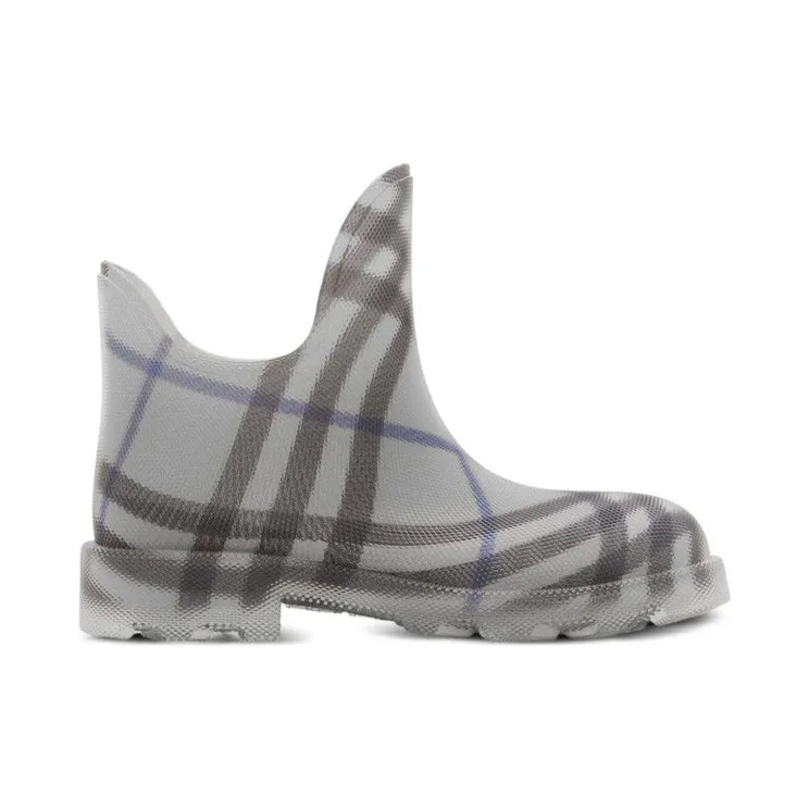 Burberry Marsh Checked Ankle Boot Grey (8088921)