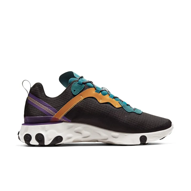 Nike React Element 55 PRM Black Mineral Cyan Black/Mineral Cyan/Voltage Purple (CI9593-002)