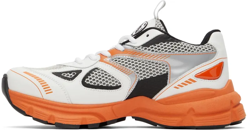 Axel Arigato White & Orange Marathon Runner Sneakers (F0158031)