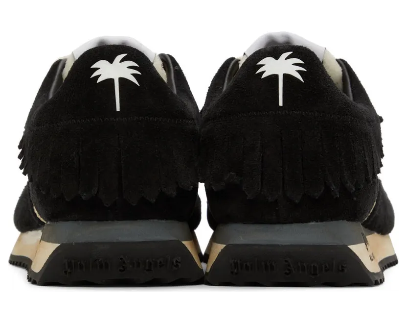 Palm Angels Off-White & Black Fringe Runner Sneakers (PMIA059S22LEA0010110) (2)