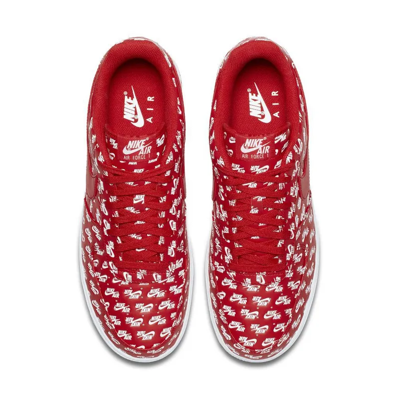 Nike Air Force 1 Low All Over Logo Red University Red/University Red-White (AH8462-600)