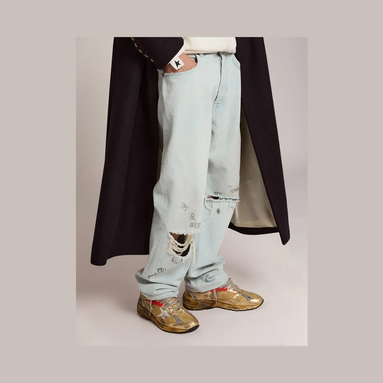 Golden Goose Dad-Star White Red Silver Grey (GMF00199F00121165120) (3)