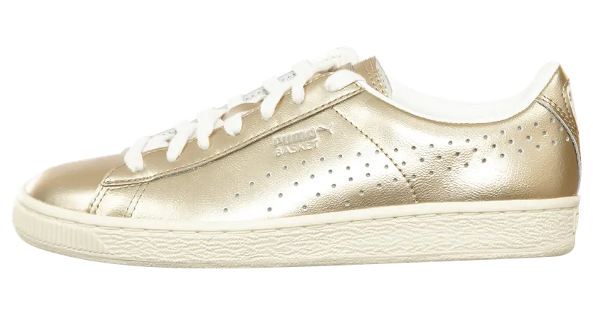 Puma Basket Classic Citi Metallic “Silver Gold / Whisper White” (364165-02)