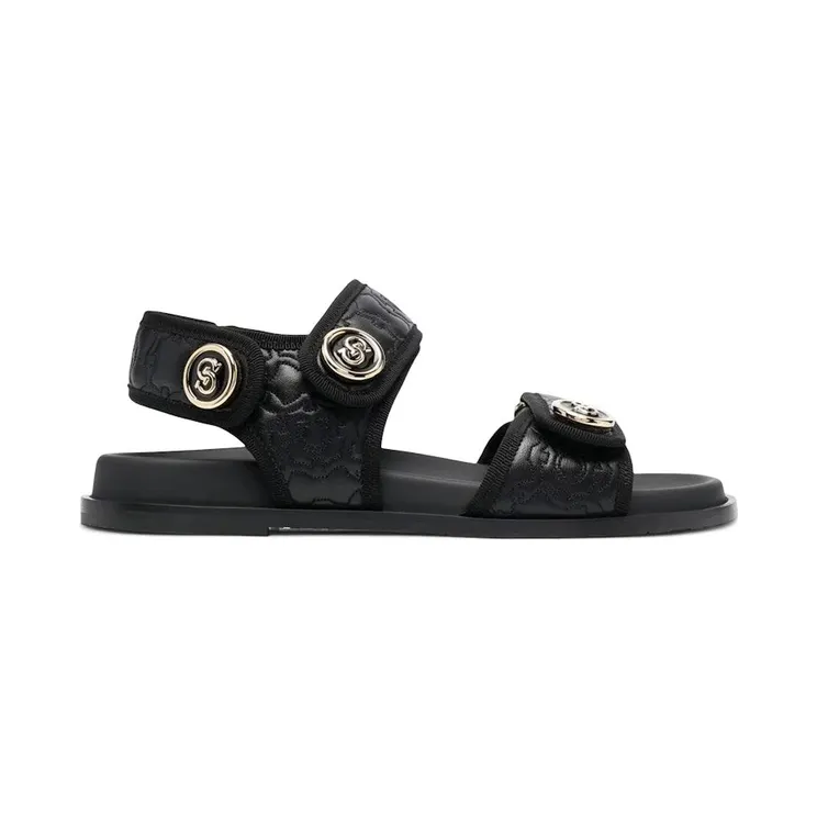 Ferragamo Logo-Plaque Detail Sandals Black (01D279751368)