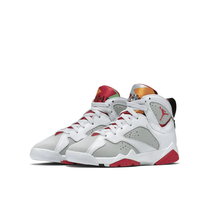 Jordan 7 Retro Hare 2015 (GS) White/True Red-Light Silver-Tourmaline (304774-125)