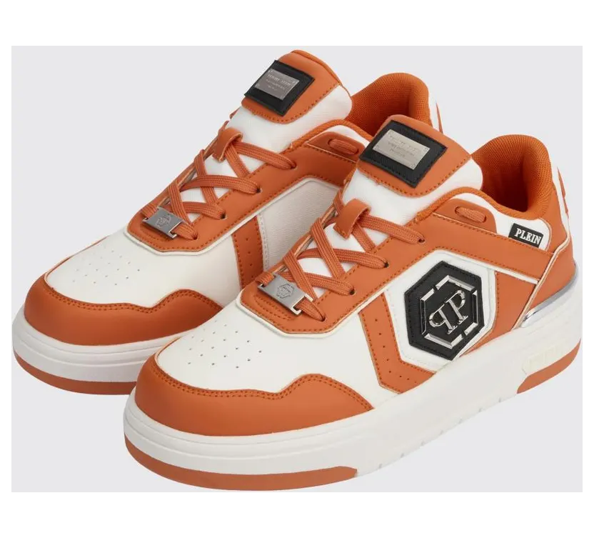 Philipp plein Runner Hexagon Predator Lace-up Sneakers Orange (SAFSUSC0925PTE003N20)
