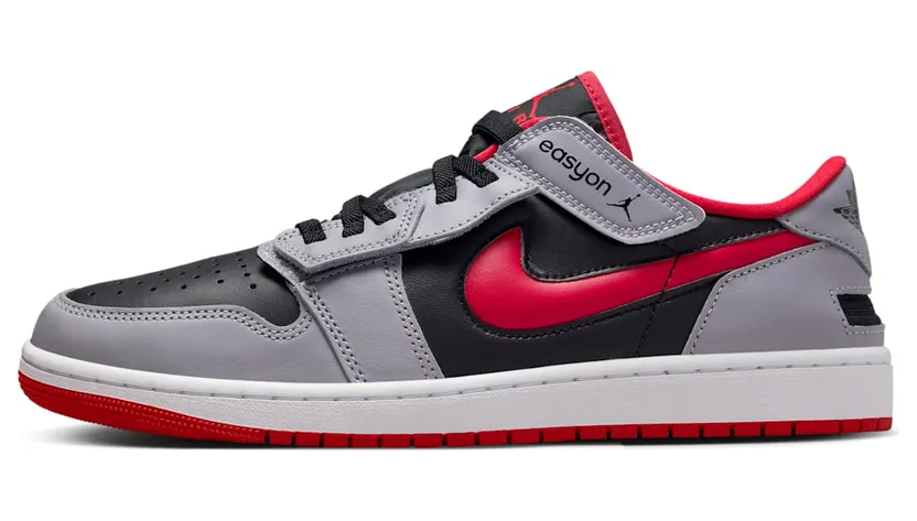 Jordan 1 Low Flyease “Black / Cement Grey / White / Fire Red” (DM1206-060)