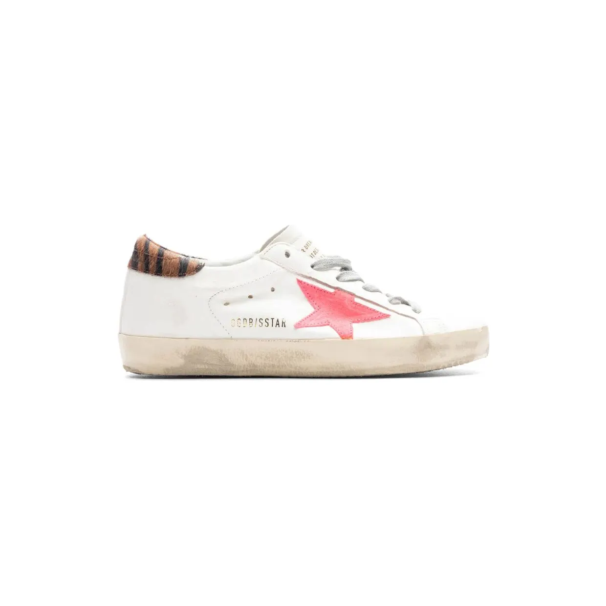 Golden Goose Super-Star White Fluorescent Red Zebra (GWF00101.F004139.11387)