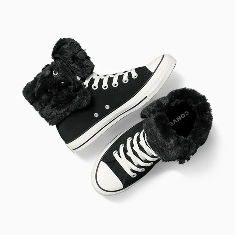 Converse Chuck Taylor All Star Fold Over Hi Black Egret (A15138C)