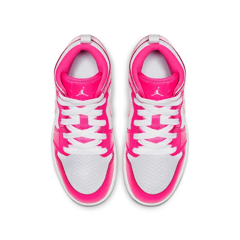 Jordan 1 Mid Hyper Pink White (PS) Hyper Pink/White-White (640737-611)