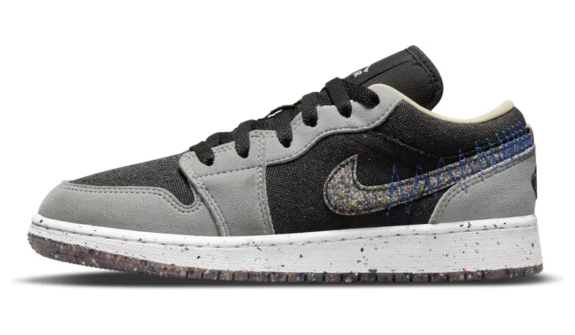 Jordan 1 Low SE Crater Grey Black (GS) (DM4690-001)